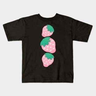 Pink Strawberries Kids T-Shirt